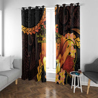Papua New Guinea Independence Day Window Curtain 50th Anniversary Papua Niu Gini Bird Of Paradise LT14