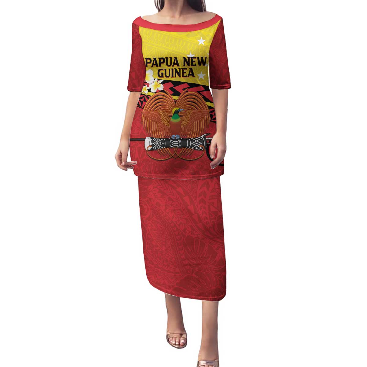 Papua New Guinea Independence Day Family Matching Puletasi and Hawaiian Shirt Since 1975 Unity In Diversity