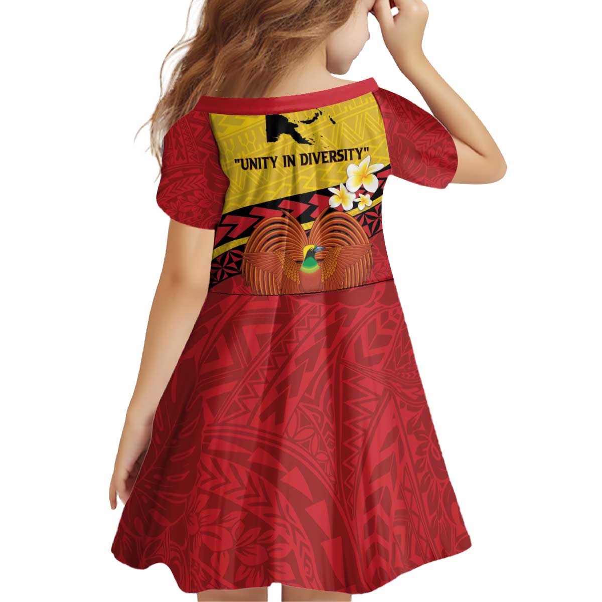 Papua New Guinea Independence Day Kid Short Sleeve Dress Since 1975 Unity In Diversity