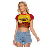 Papua New Guinea Independence Day Raglan Cropped T Shirt Since 1975 Unity In Diversity