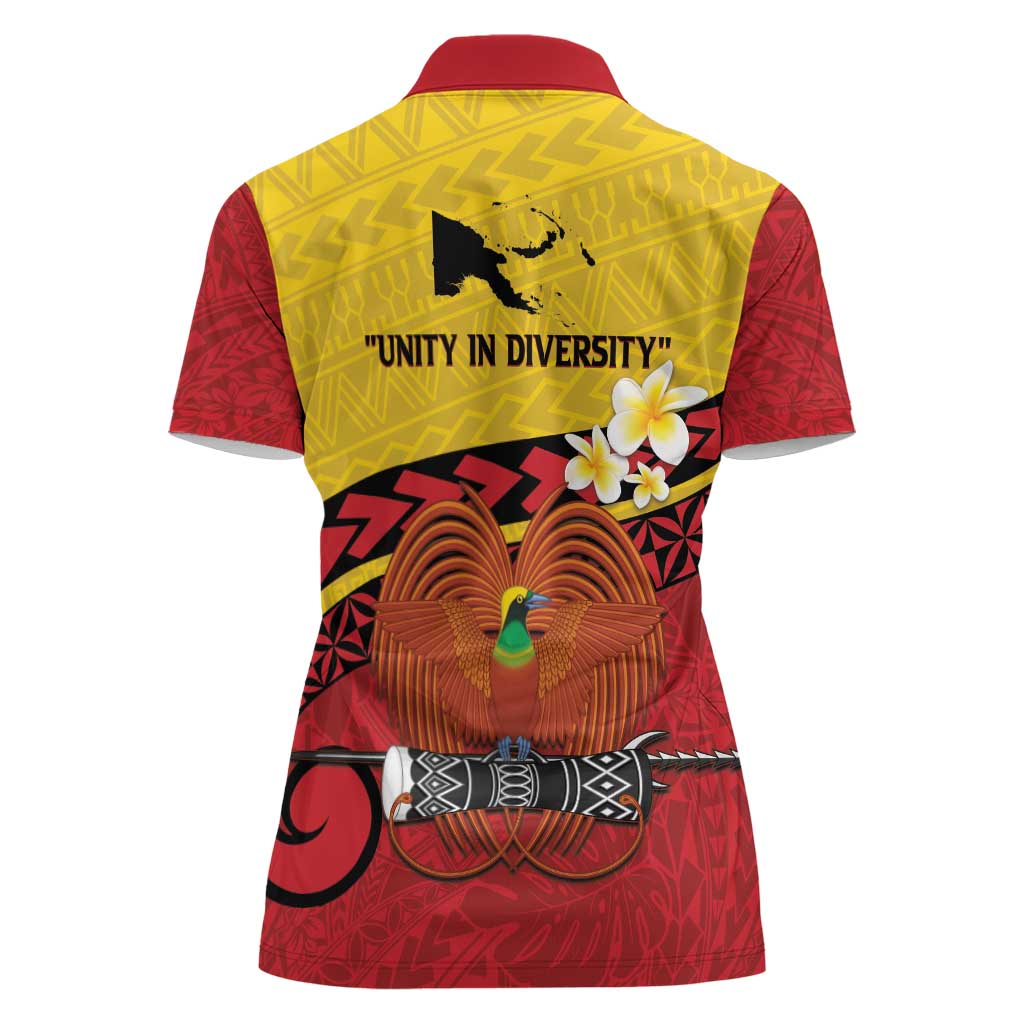 Papua New Guinea Independence Day Women Polo Shirt Since 1975 Unity In Diversity