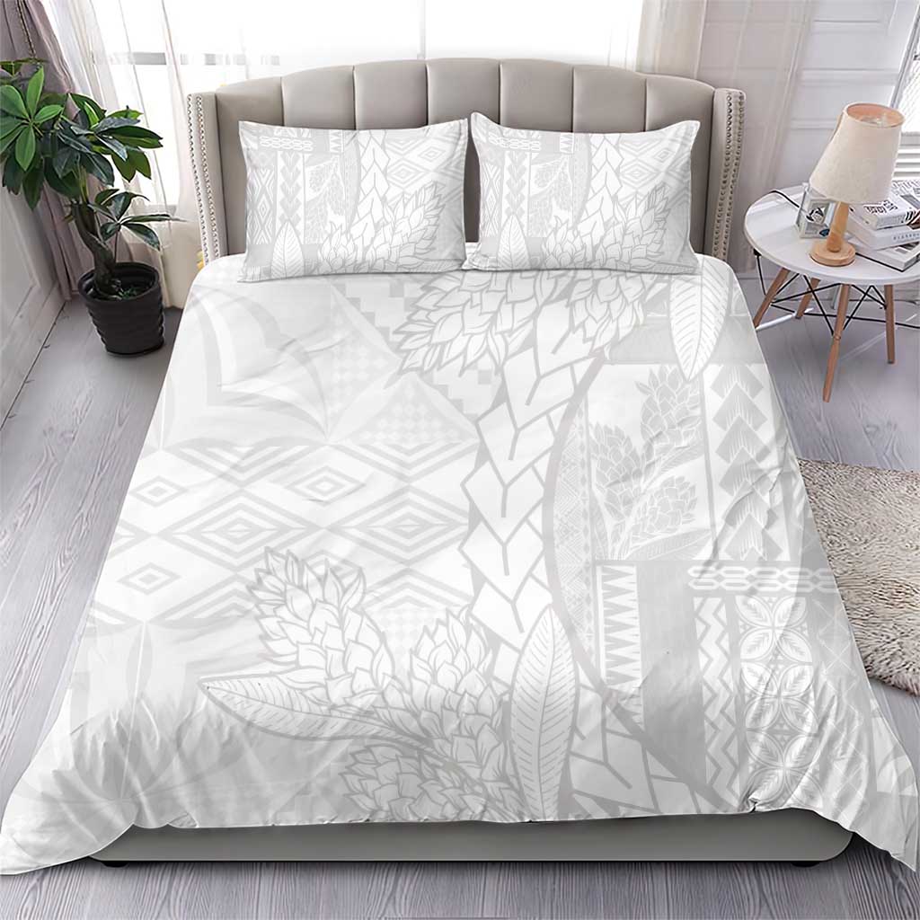 Samoa White Sunday Bedding Set Lotu Tamaiti Siapo With Teuila