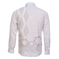 Tonga White Sunday Family Matching Summer Maxi Dress and Hawaiian Shirt Manuia le Aso Sa o Tamaiti Heilala With Ngatu Pattern