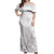 Tonga White Sunday Off Shoulder Maxi Dress Manuia le Aso Sa o Tamaiti Heilala With Ngatu Pattern