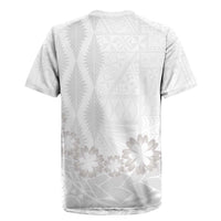 Tonga White Sunday Rugby Jersey Manuia le Aso Sa o Tamaiti Heilala With Ngatu Pattern