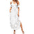 Tonga White Sunday Summer Maxi Dress Manuia le Aso Sa o Tamaiti Heilala With Ngatu Pattern