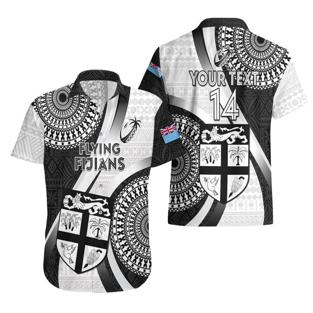 Custom Fiji Rugby Hawaiian Shirt World Cup 2023 Go Champions Fijian Tapa Black Version LT14 - Polynesian Pride