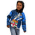 Fiji Rugby Kid Hoodie World Cup 2023 Go Champions Fijian Tapa Blue Version LT14 - Polynesian Pride