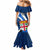 Fiji Rugby Mermaid Dress World Cup 2023 Go Champions Fijian Tapa Blue Version LT14 - Polynesian Pride