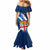 Custom Fiji Rugby Mermaid Dress World Cup 2023 Go Champions Fijian Tapa Blue Version LT14 - Polynesian Pride