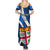 Custom Fiji Rugby Summer Maxi Dress World Cup 2023 Go Champions Fijian Tapa Blue Version LT14 - Polynesian Pride