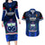 Samoa Rugby Couples Matching Long Sleeve Bodycon Dress and Hawaiian Shirt World Cup 2023 Go Champions Manu Samoa LT14 Blue - Polynesian Pride