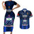 Samoa Rugby Couples Matching Short Sleeve Bodycon Dress and Hawaiian Shirt World Cup 2023 Go Champions Manu Samoa LT14 Blue - Polynesian Pride