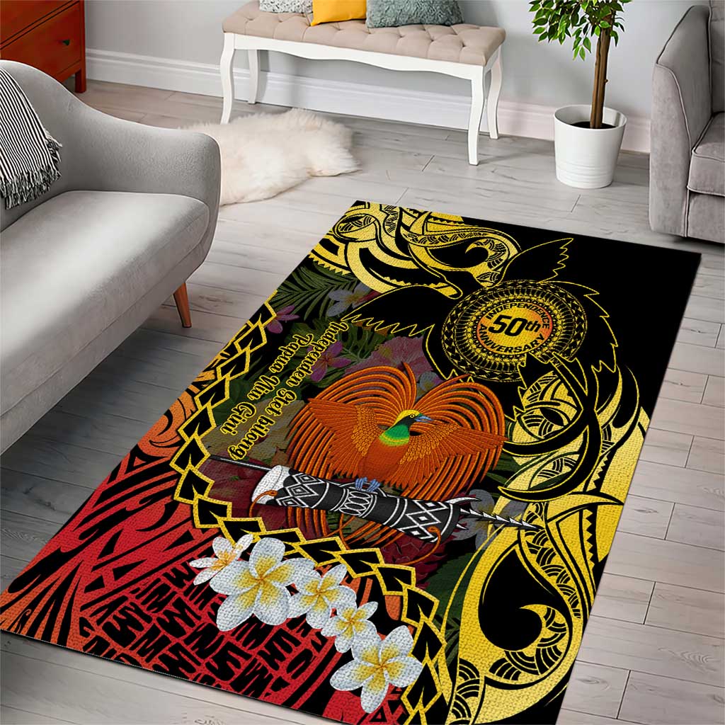 Papua New Guinea 50th Independence Anniversary Area Rug Independen Stet bilong Papua Niu Gini LT14