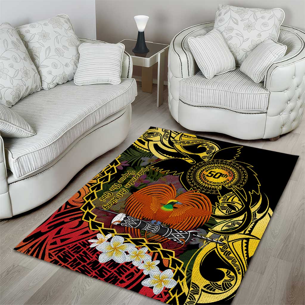Papua New Guinea 50th Independence Anniversary Area Rug Independen Stet bilong Papua Niu Gini LT14
