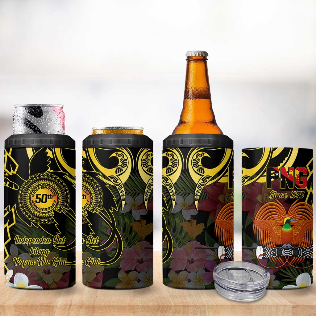 Papua New Guinea 50th Independence Anniversary 4 in 1 Can Cooler Tumbler Independen Stet bilong Papua Niu Gini LT14