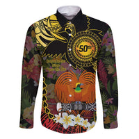 Papua New Guinea 50th Independence Anniversary Family Matching Long Sleeve Bodycon Dress and Hawaiian Shirt Independen Stet bilong Papua Niu Gini LT14