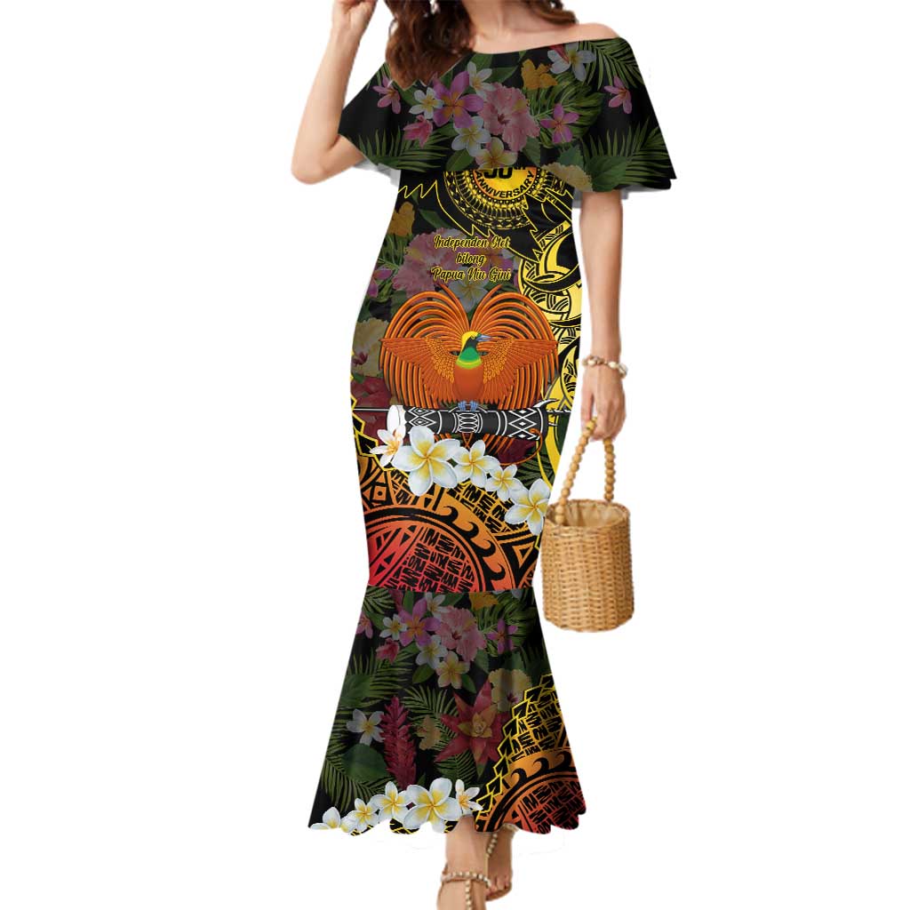Papua New Guinea 50th Independence Anniversary Family Matching Mermaid Dress and Hawaiian Shirt Independen Stet bilong Papua Niu Gini LT14