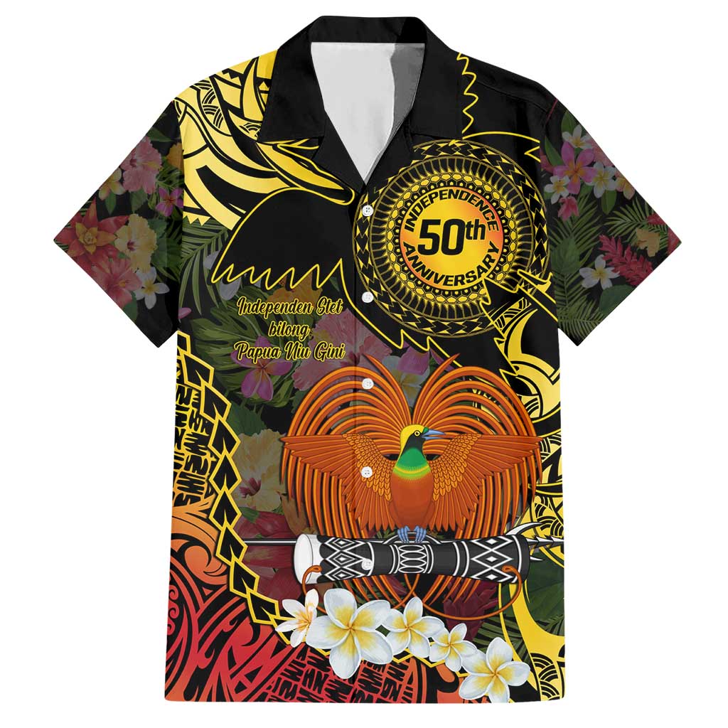 Papua New Guinea 50th Independence Anniversary Hawaiian Shirt Independen Stet bilong Papua Niu Gini LT14