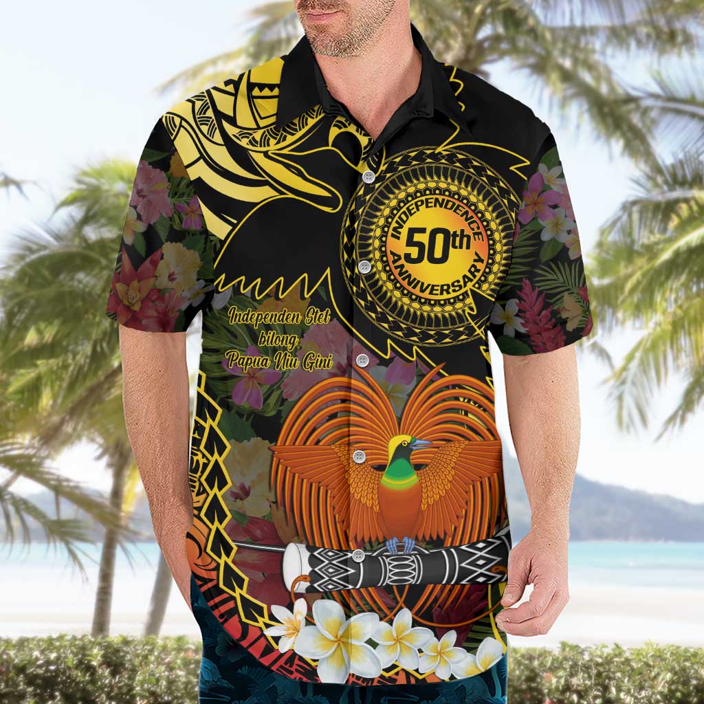 Papua New Guinea 50th Independence Anniversary Hawaiian Shirt Independen Stet bilong Papua Niu Gini LT14