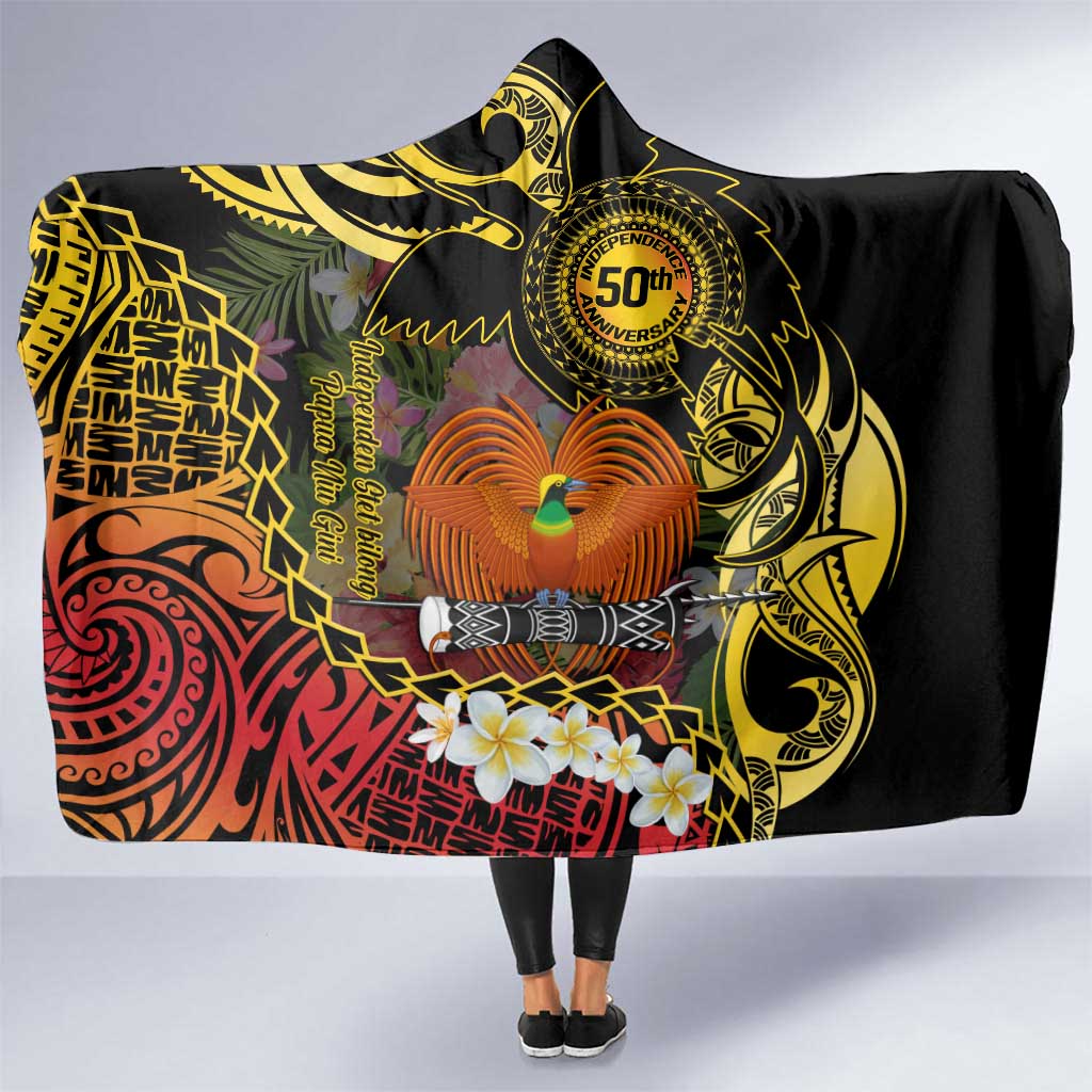 Papua New Guinea 50th Independence Anniversary Hooded Blanket Independen Stet bilong Papua Niu Gini LT14