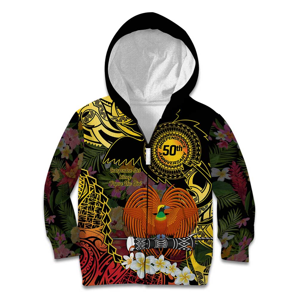 Papua New Guinea 50th Independence Anniversary Kid Hoodie Independen Stet bilong Papua Niu Gini LT14