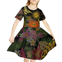 Papua New Guinea 50th Independence Anniversary Kid Short Sleeve Dress Independen Stet bilong Papua Niu Gini LT14