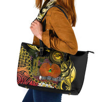 Papua New Guinea 50th Independence Anniversary Leather Tote Bag Independen Stet bilong Papua Niu Gini LT14
