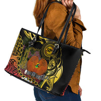 Papua New Guinea 50th Independence Anniversary Leather Tote Bag Independen Stet bilong Papua Niu Gini LT14