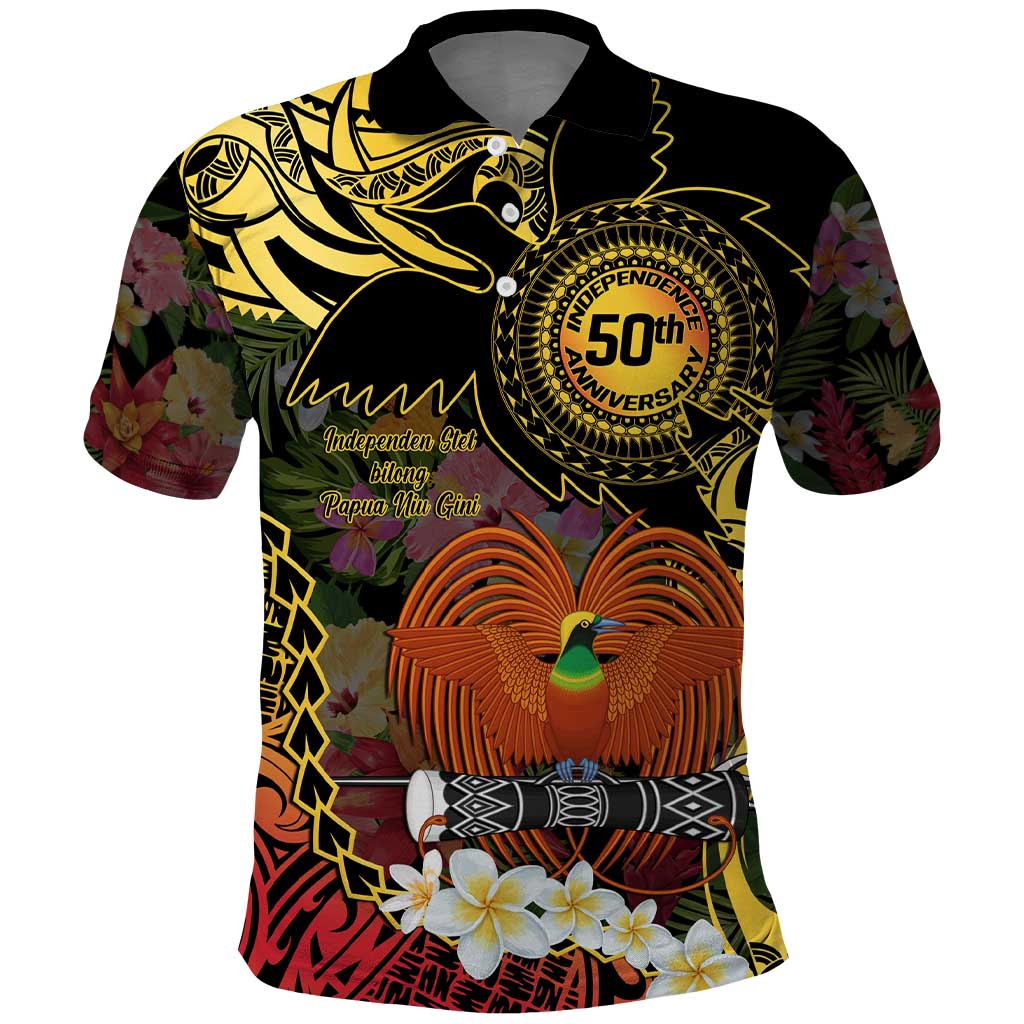 Papua New Guinea 50th Independence Anniversary Polo Shirt Independen Stet bilong Papua Niu Gini LT14