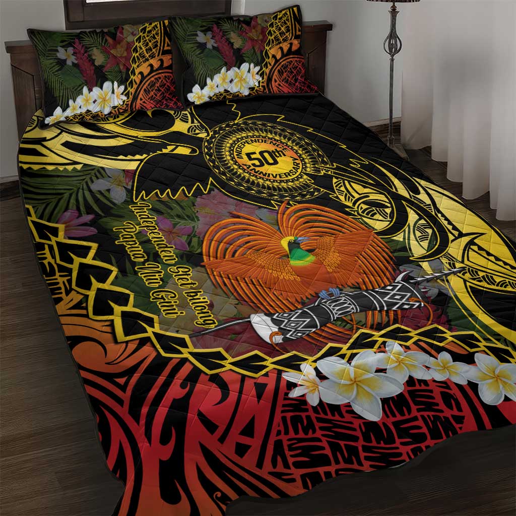 Papua New Guinea 50th Independence Anniversary Quilt Bed Set Independen Stet bilong Papua Niu Gini LT14