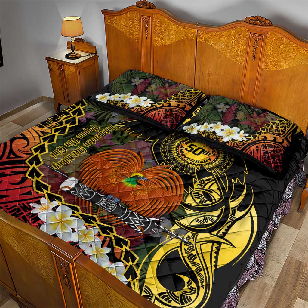 Papua New Guinea 50th Independence Anniversary Quilt Bed Set Independen Stet bilong Papua Niu Gini LT14
