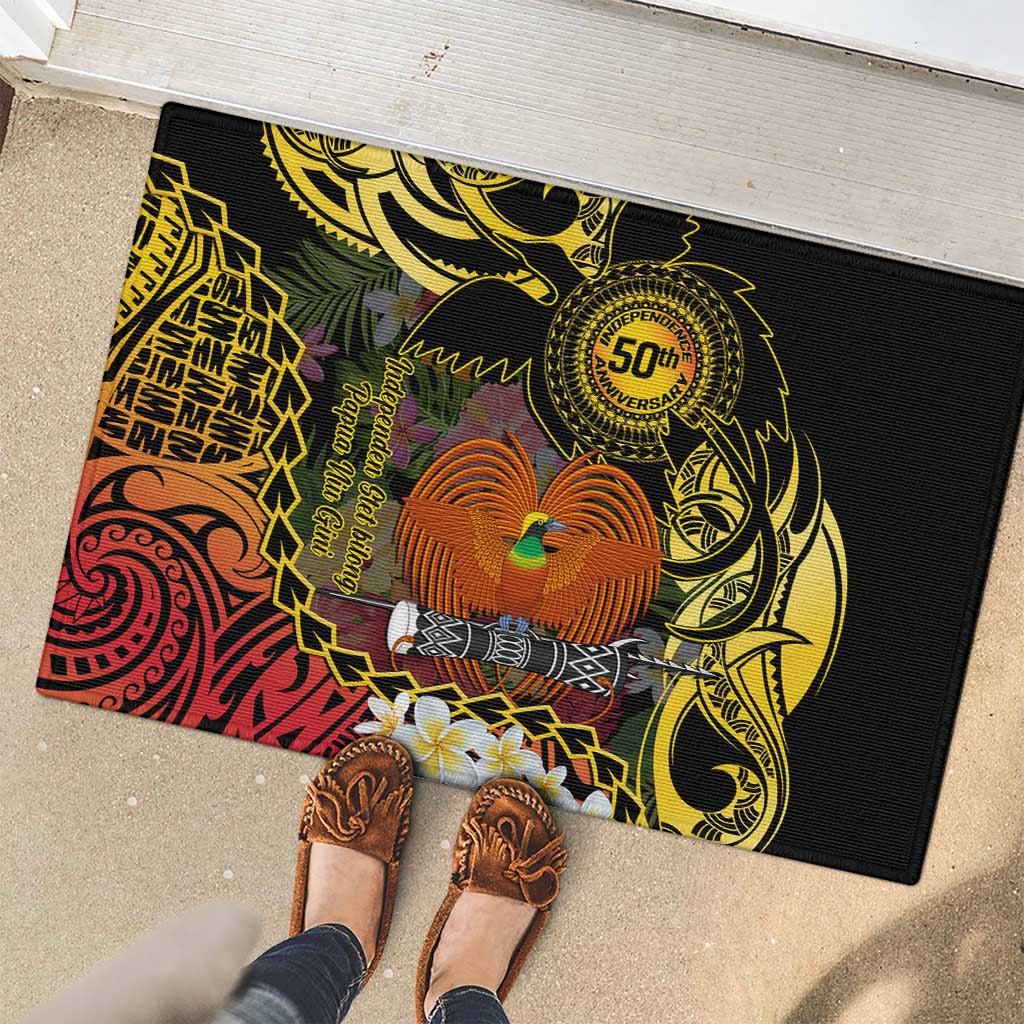 Papua New Guinea 50th Independence Anniversary Rubber Doormat Independen Stet bilong Papua Niu Gini LT14