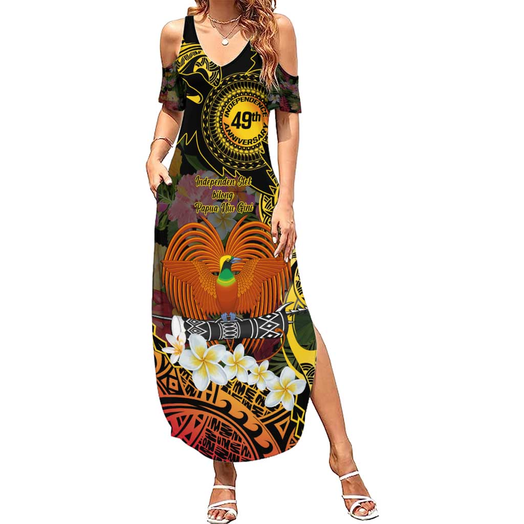 Papua New Guinea 49th Independence Anniversary Summer Maxi Dress Independen Stet bilong Papua Niu Gini