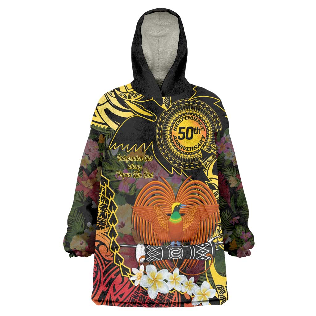 Papua New Guinea 50th Independence Anniversary Wearable Blanket Hoodie Independen Stet bilong Papua Niu Gini LT14