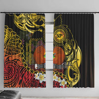 Papua New Guinea 50th Independence Anniversary Window Curtain Independen Stet bilong Papua Niu Gini LT14