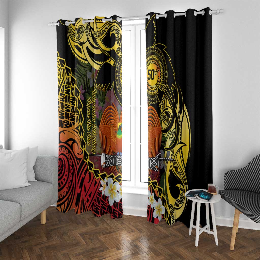Papua New Guinea 50th Independence Anniversary Window Curtain Independen Stet bilong Papua Niu Gini LT14