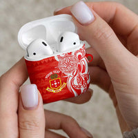 Personalised Kolisi Tonga AirPods Case Mate Maa Tonga Ngatu Pattern - Polynesian Pride