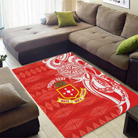 Personalised Kolisi Tonga Area Rug Mate Maa Tonga Ngatu Pattern - Polynesian Pride