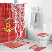 Personalised Kolisi Tonga Bathroom Set Mate Maa Tonga Ngatu Pattern - Polynesian Pride