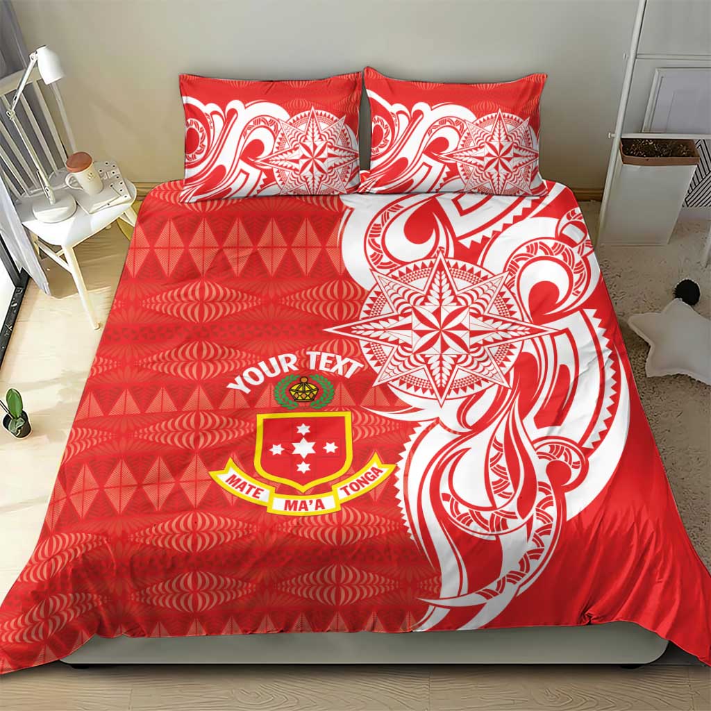 Personalised Kolisi Tonga Bedding Set Mate Maa Tonga Ngatu Pattern - Polynesian Pride