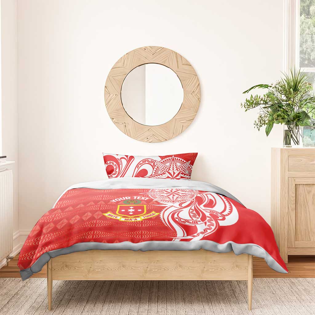 Personalised Kolisi Tonga Bedding Set Mate Maa Tonga Ngatu Pattern - Polynesian Pride