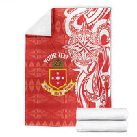 Personalised Kolisi Tonga Blanket Mate Maa Tonga Ngatu Pattern - Polynesian Pride