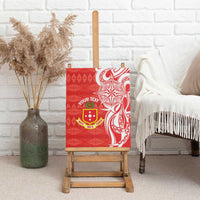 Personalised Kolisi Tonga Canvas Wall Art Mate Maa Tonga Ngatu Pattern - Polynesian Pride