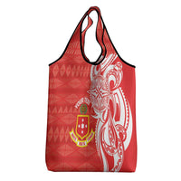 Personalised Kolisi Tonga Grocery Bag Mate Maa Tonga Ngatu Pattern - Polynesian Pride