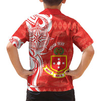 Personalised Kolisi Tonga Kid Hawaiian Shirt Mate Maa Tonga Ngatu Pattern - Polynesian Pride