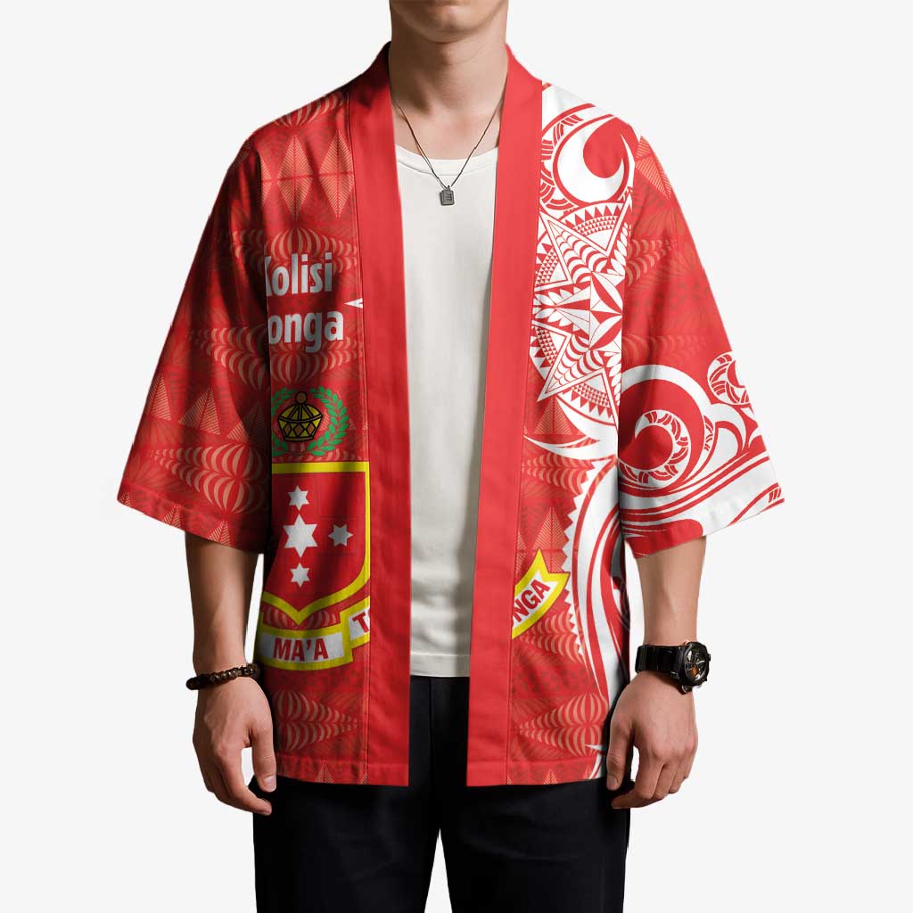 Personalised Kolisi Tonga Kimono Mate Maa Tonga Ngatu Pattern - Polynesian Pride