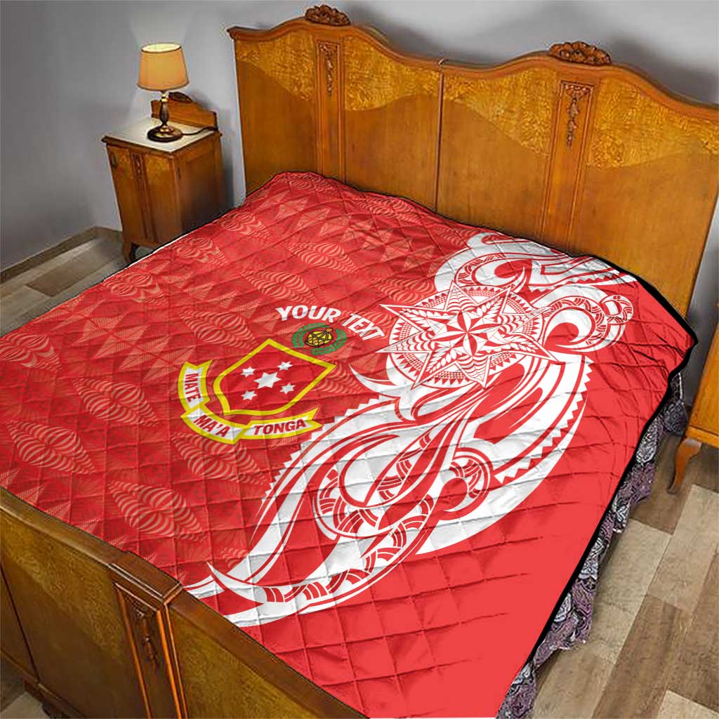 Personalised Kolisi Tonga Quilt Mate Maa Tonga Ngatu Pattern - Polynesian Pride