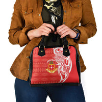 Personalised Kolisi Tonga Shoulder Handbag Mate Maa Tonga Ngatu Pattern - Polynesian Pride