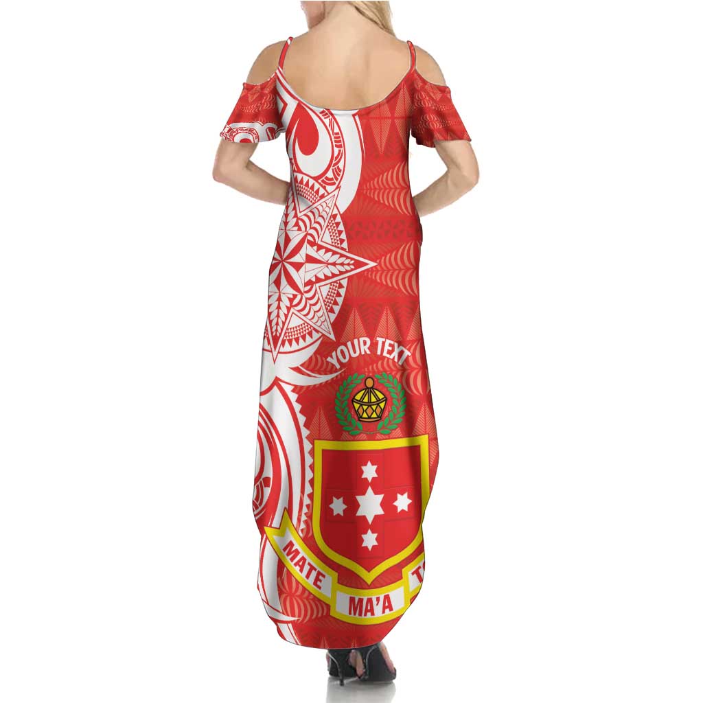 Personalised Kolisi Tonga Summer Maxi Dress Mate Maa Tonga Ngatu Pattern - Polynesian Pride